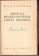 Online antikvárium: Hajnali beszélgetések Lukits Milossal. Bognár Cecil aláírásával!