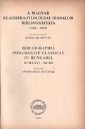 Online antikvárium: A magyar klasszika-filológiai irodalom bibliográfiája 1926-1950