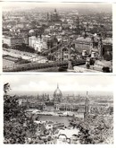 Online antikvárium: Budapest: Látkép az Országházzal ; Kilátás a Szent Gellért hegyről (2 db)
