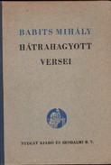 Online antikvárium: Babits Mihály Hátrahagyott versei