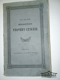Könyv: 1847/8-ik évi országgyűlési törvény-czikkek