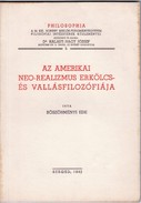 Online antikvárium: Az amerikai neo-realizmus erkölcs-és vallásfilozófiája
