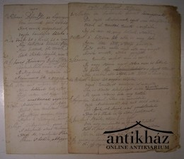 Kéziratok, aprónyomtatványok, fotók  / Vajda Bandi makói betyár balladája, 1869.