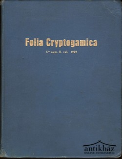 Könyv: Folia Cryptogamica Magyarország virágtalan növényeire...
