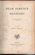 Online antikvárium: Deák Ferencz beszédei 1-3 kötet (Első kiadás)