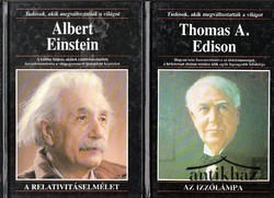 Könyv: Tudósok: Edison:Az izzólámpa,Charles Darwin:Az evolúciós elmélet, Albert Einstein:A relativitáselmélet, Galilei:A modern csillagászat,  (4 mű) 