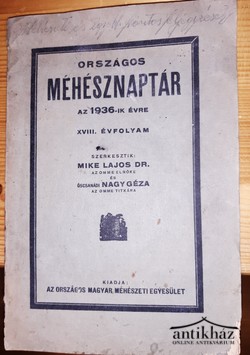 Könyv: Országos Méhésznaptár az 1936-ik évre  (XVIII. évfolyam)