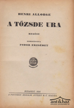 Könyv: A tőzsde ura