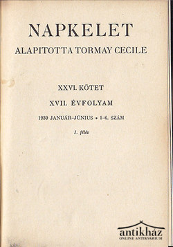 Könyv: Napkelet 1939. január-június 1-6.szám
