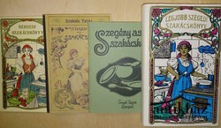Könyv: Szegedi szakácskönyvek:
Szegedi szakácskönyv + Szegedi új szakácskönyv + Szegény asszony szakácskönyve + Legjobb szegedi szakácskönyv (reprint kiadások) 