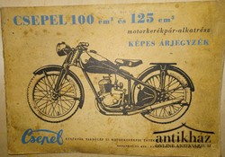 Könyv: Csepel 100 cm3 és 125 cm3 motorkerékpár-alkatrész képes árjegyzék