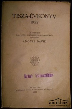 Tisza [István]-évkönyv 1922.