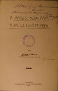 Buday Károly - A magyar művelődés a XIV. sz. első felében.