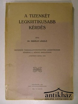 Erdélyi László - A tizenkét legkritikusabb kérdés.