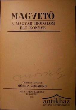 Móricz Zsigmond (gyűjtő)   -  Magvető