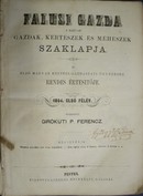 Folyóirat - Falusi Gazda   /1864.  IV. évf. /