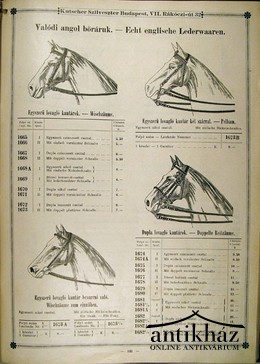 Ló-szerszámok árjegyzéke.