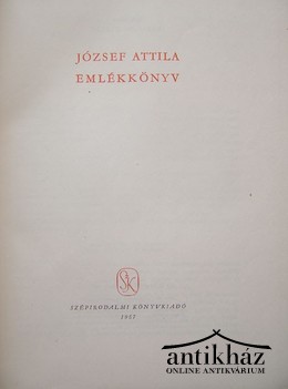 József Attila - Emlékkönyv