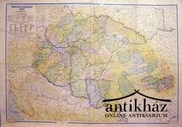 Térkép  -  Magyarország Közigazgatási térképe  -  az entente megállapitotta ideiglenes határ