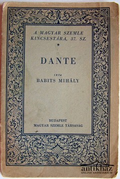 Könyv:  Dante  (Magyar Szemle)