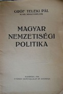 Teleki Pál, gróf  -  Magyar nemzetiségi politika