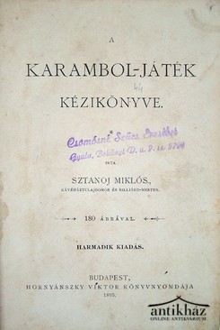 Sztanoj Miklós  -  A karambol-játék kézikönyve.