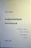 Bálint Sándor  -  Irodalomtörténeti tanulmányok