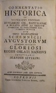 Severini  Ioannes [Severini János]  -  Commentatio Historica de veteribus incolis Hungariae cis - Danubianae a Morava amne ad Tibiscum ...
