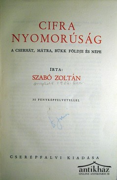 Szabó Zoltán  -  Cifra nyomorúság