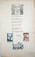KÉZIRAT / Gyóni Géza  -  " Hegyeken át..." c. versének tintával írt, aláírt kézirata Krasznojárszkból.