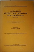 Gombocz Endre - A magyar növénytani irodalom bibliográfiája 1578-1900.