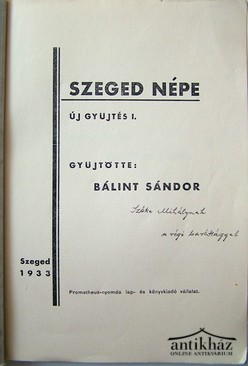 Bálint Sándor  -  Szeged népe.