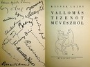 Kassák Lajos  -  Vallomás tizenöt művészről.