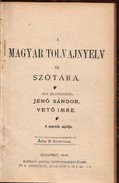 Jenő Sándor - Vető Imre  - A magyar tolvajnyelv és szótára